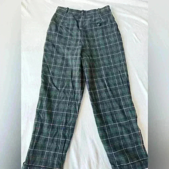 Plaid Wool Relaxed Straight Pant Polo Ralph Lauren size 8 Woman’s - Picture 10 of 15